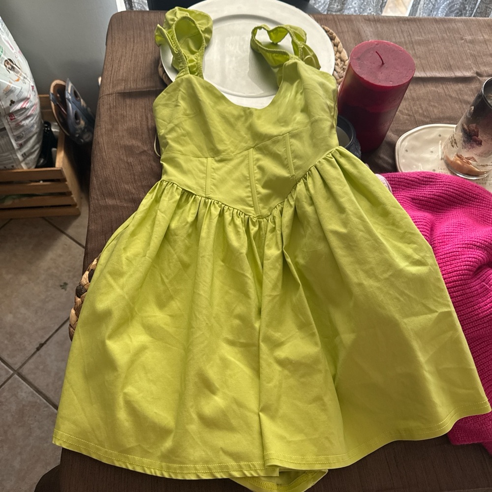 Lime Green Kids Dress